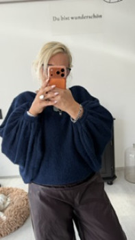 Preview: Ballon Strickpulli - Blau