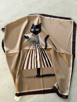 Halstuch - Katze Braun
