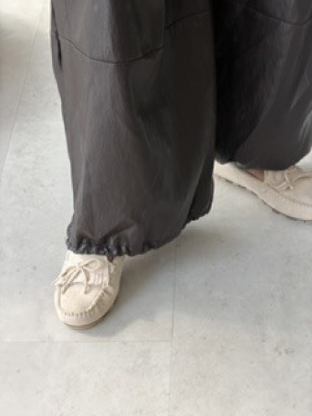 Hose - Kunstleder Dunkelbraun