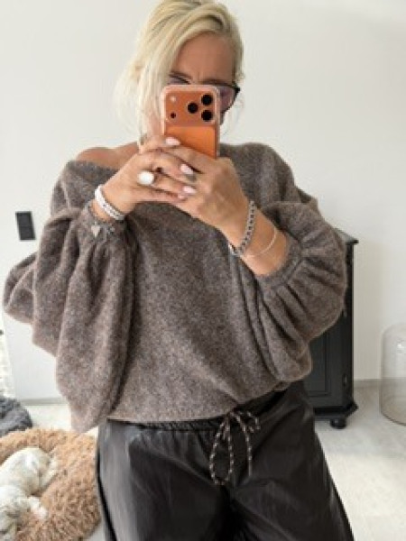 Ballon Strickpulli - Taube