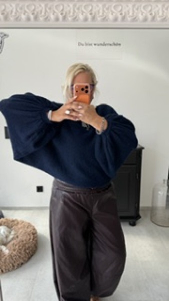 Ballon Strickpulli - Blau