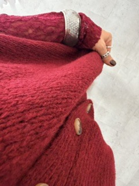 Strickweste - Burgundy